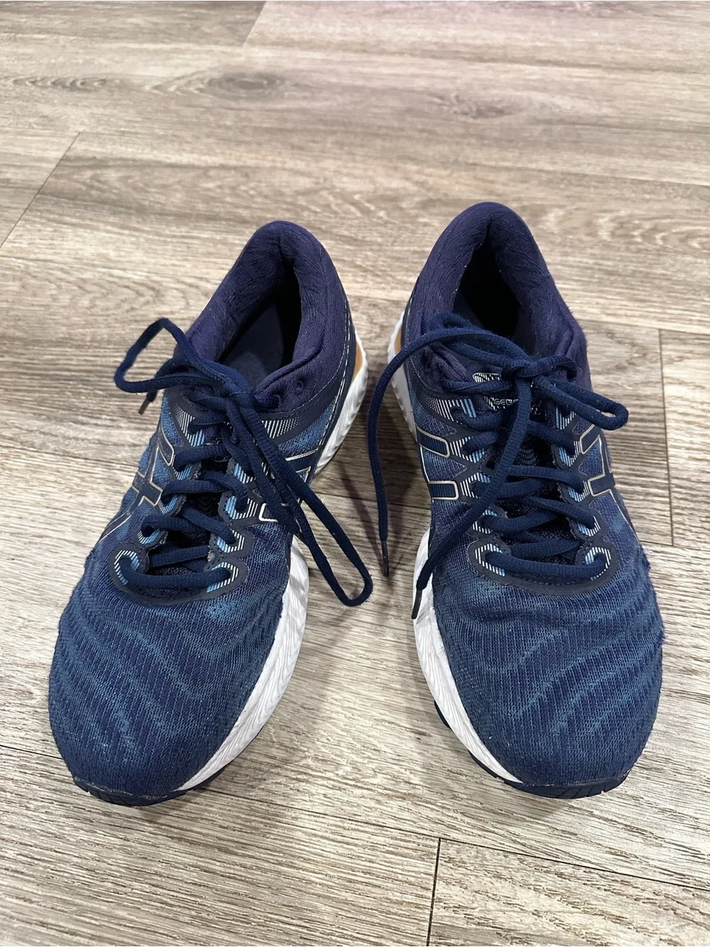Asics Navy and White Gel Nimbus Men's Running Sneakers